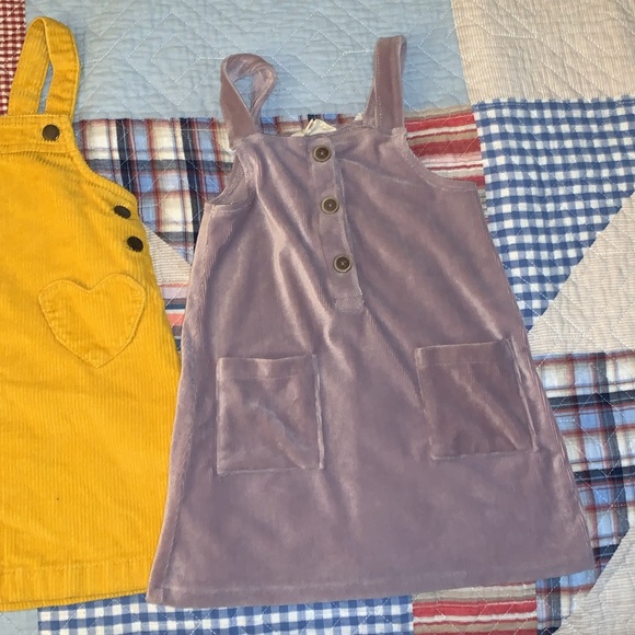 Baby girl overall style dresses - four total purple and yellow 2T - Picture 4 of 10